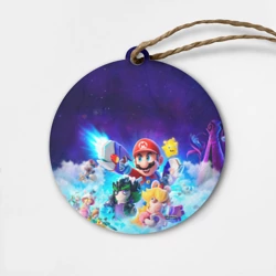 Деревянная игрушка круг Mario + Rabbids