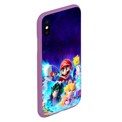 Чехол для iPhone XS Max матовый Mario + Rabbids, цвет фиолетовый - фото 3