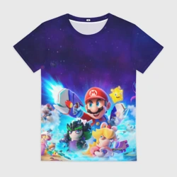 Женская футболка 3D Mario + Rabbids