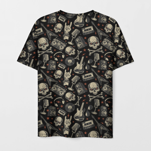 Мужская футболка 3D Scull pattern rock, цвет 3D печать - фото 2