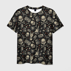 Мужская футболка 3D Scull pattern rock