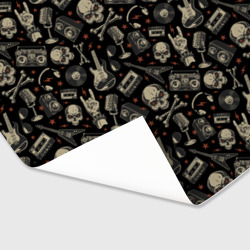 Бумага для упаковки 3D Scull pattern rock - фото 2
