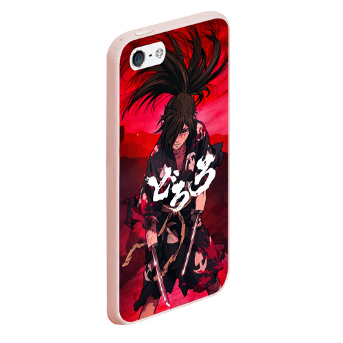 Чехол для iPhone 5/5S матовый Dororo Poster Дороро Постер, цвет светло-розовый - фото 3