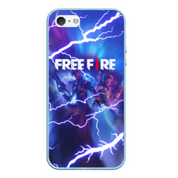 Чехол для iPhone 5/5S матовый Freefire королевская битва