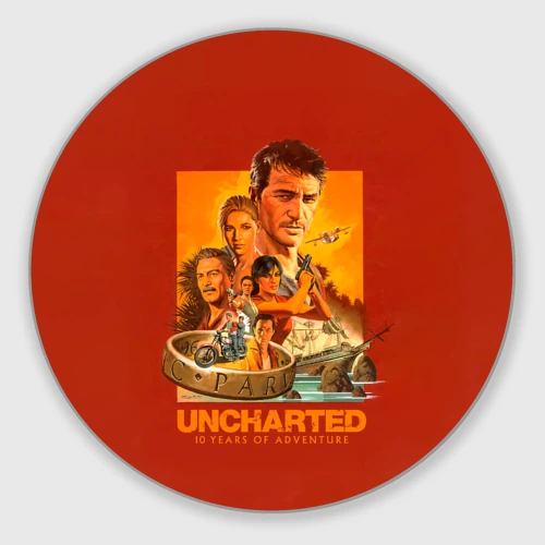 Круглый коврик для мышки 10 years Uncharted