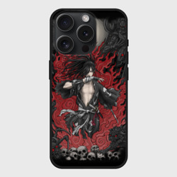 Чехол силиконовый для Apple iPhone 15 Pro матовый Хяккимару в огне Дороро