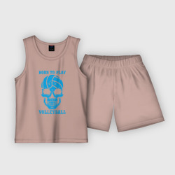Детская пижама с шортами хлопок Рождён для волейбола