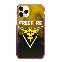 Чехол для iPhone 11 Pro матовый Free Fire yellow smoke