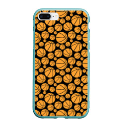 Чехол для iPhone 7Plus/8 Plus матовый Баскетбольные Мячи