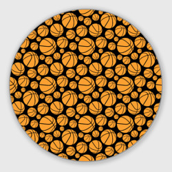 Круглый коврик для мышки Баскетбольные Мячи