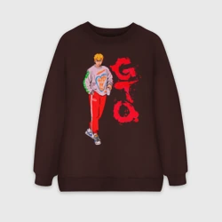 Женский свитшот oversize без начеса хлопок Онидзука крутой учитель