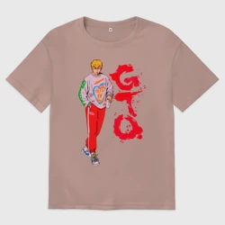 Женская футболка хлопок Oversize Онидзука крутой учитель