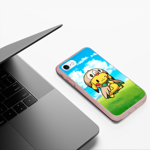 Чехол для iPhone 7/8 матовый с принтом Пикачу совенок, фото #5