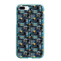 Чехол для iPhone 7Plus/8 Plus матовый Snowboard extreme pattern