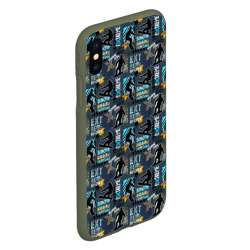 Чехол для iPhone XS Max матовый Snowboard extreme pattern - фото 2