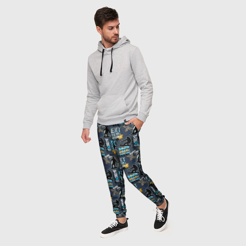Мужские брюки 3D Snowboard extreme pattern, цвет 3D печать - фото 3