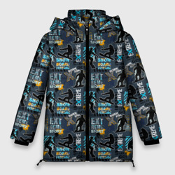 Женская зимняя куртка Oversize Snowboard extreme pattern