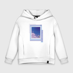 Детское худи Oversize хлопок Vaporwave Аниме Пейзаж