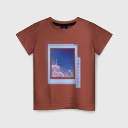 Детская футболка хлопок Vaporwave Аниме Пейзаж