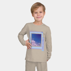 Детская пижама с лонгсливом хлопок Vaporwave Аниме Пейзаж - фото 2
