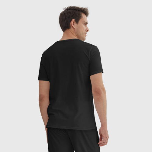Мужская пижама хлопок FF white logo, цвет черный - фото 4