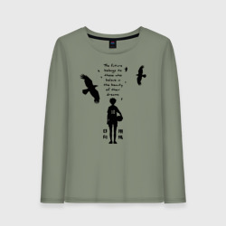 Женский лонгслив хлопок Будущее принадлежит тем кто верит в свои мечты Шоё Хината