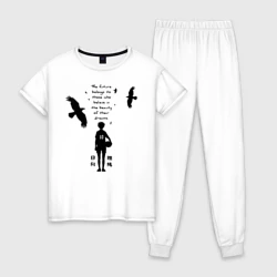Женская пижама с белой футболкой хлопок Будущее принадлежит тем кто верит в свои мечты Шоё Хината