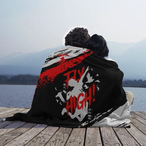 Плед 3D с принтом Fly high! Haikyu!!, вид сбоку #3