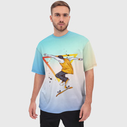 Мужская футболка oversize 3D Скейтер - фото 2