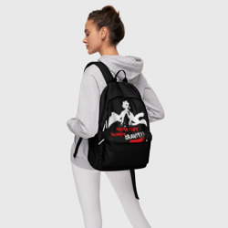 Рюкзак с принтом Чуя Накахара бродячие псы для любого человека, вид спереди №4. Цвет основы: белый