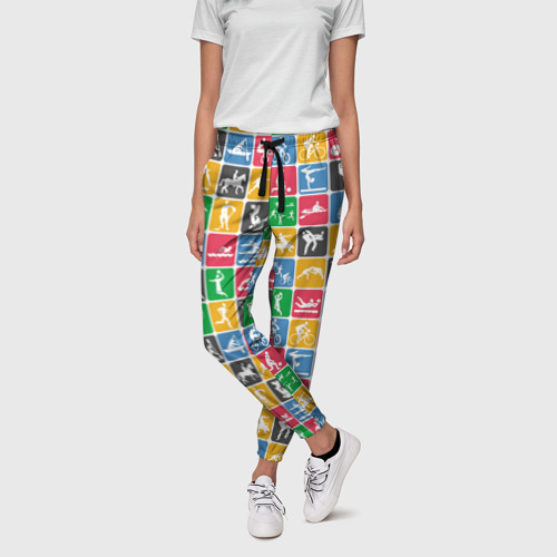 Женские брюки 3D Спорт, цвет 3D печать - фото 3