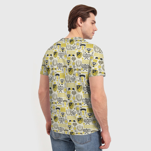 Мужская футболка 3D с принтом Кубок Дэвиса, вид сзади #2