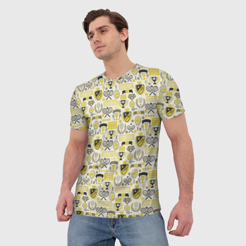 Мужская футболка 3D с принтом Кубок Дэвиса, фото на моделе #1