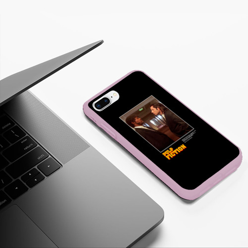 Чехол для iPhone 7Plus/8 Plus матовый Криминальное чтиво, цвет розовый - фото 5