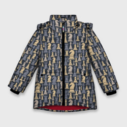 Зимняя куртка для девочек 3D Шахматист