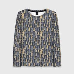 Женский лонгслив 3D Шахматист