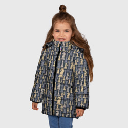 Зимняя куртка для девочек 3D Шахматист - фото 2