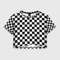 Женская футболка Crop-top 3D Шахматист