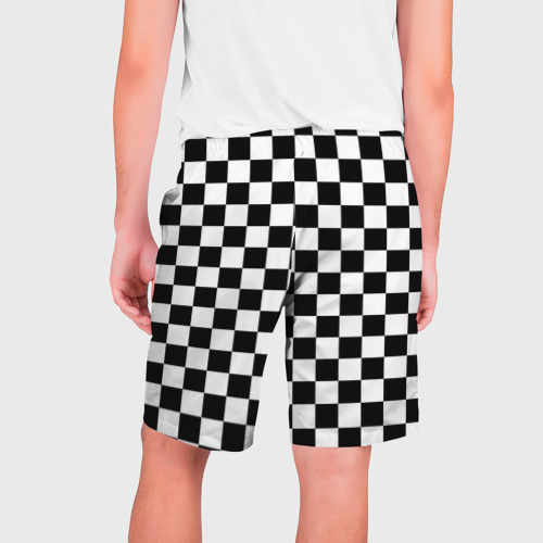 Мужские шорты 3D с принтом Шахматист, вид сзади #1