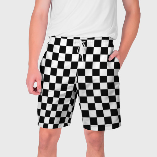 Мужские шорты 3D с принтом Шахматист, вид спереди #2