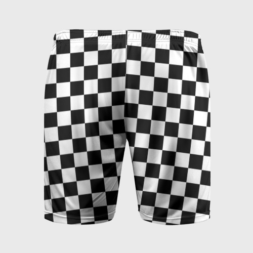 Мужские шорты спортивные с принтом Шахматист, вид сзади #1