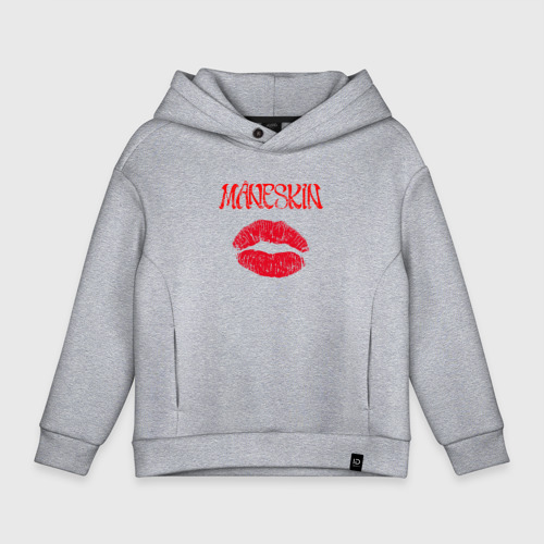 Детское худи Oversize хлопок Maneskin kiss, цвет меланж