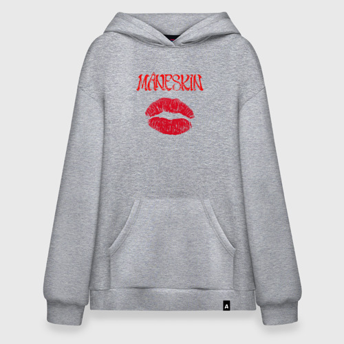 Худи SuperOversize хлопок Maneskin kiss, цвет меланж