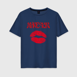 Женская футболка хлопок Oversize Maneskin kiss