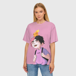 Женская футболка oversize 3D Young Lil Peep - фото 2