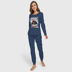 Женская пижама с лонгсливом хлопок Квадроцикл - фото 2