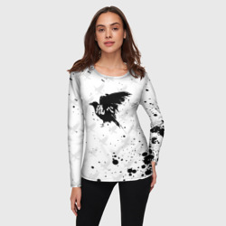 Женский лонгслив 3D Лозунг Карасуно ворон Haikyu!! - фото 2