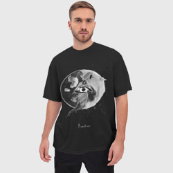 Мужская футболка oversize 3D Eclipse - фото 2