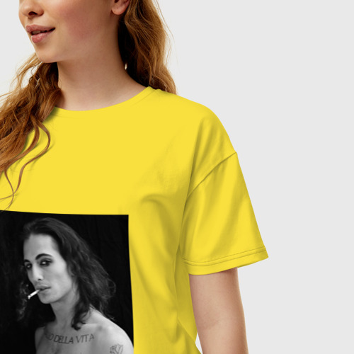 Женская футболка хлопок Oversize David Damiano, цвет желтый - фото 3