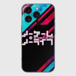 Чехол для iPhone 16 Pro Max силиконовый с защитой камеры No game no life logo